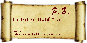 Partelly Bibiána névjegykártya